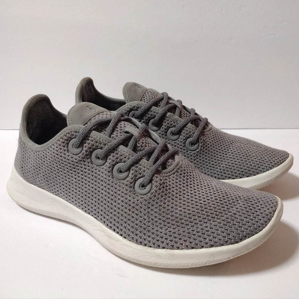 Allbirds Men's Tree Runners Knit Lace-Up Everyday Comfort Casual Sneakers Grey